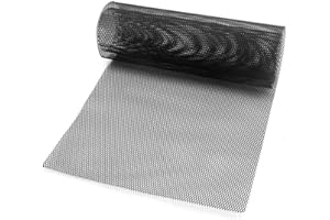 IKASUS Alu Renngitter,Aluminium Racegitter Streckgitter,Universal Auto Car Grill Mesh Net Aluminiumlegierung Alu Kühlergrill Einsatz Blatt Gitter Körper Stoßstange Rauten Grill,100x33cm,Schwarz 4 X 8mm