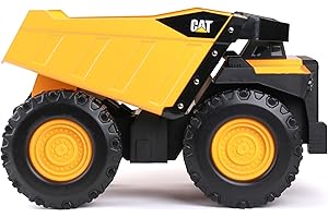CAT Jouets pour Chats Construction Camion à Benne basculante en Acier Mighty de 20 po - Construction Robuste en Acier et en Plastique - Véritable bac à Benne basculante en état de Marche