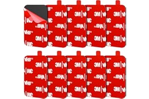 FIXCHORD 3M VHB Double Sided Sticky Pads, 10Pcs 3M Sticky Pads Heavy Duty, Dashcam Sticky Pads Compatible with Gopro helmet mounts Spare Replacement set, for Home Office Décor, Action Camera, 44*34mm