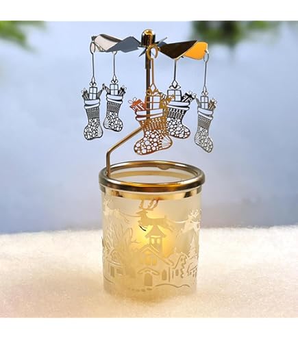 Bougeoirs Rotatifs En Verre Pour Bougie Chauffe-plat Avec Ange Féérique