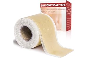 SUGELARY Pansement Silicone Cicatrice (1,6 X 60'', 1,5 M), Feuilles de Cicatrice en Silicone, RéUtilisables Pour Les Cicatrices, CauséesPar la Chirurgie CéSarienne BrûLures, ChéRoïDe, L'acné