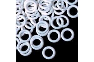 BOAO 100 Stücke Römische Blinder Vorhang Ringe, O-Ringe Kunststoff Ringe für Römische Schattierungen (Weiß, 16 mm)