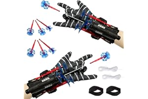 TKGEOUE Set di 2 Guanti Spiderm Giochi da Bambini Spiderm Web Launcher Toy Spiderm Launcher Glove Bambino Spiderm Man Toys Cosplay Giocattoli da Polso Set