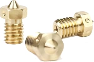 E3D V6 Triple Pack – 1.75mm Brass Nozzles (3 x 0.6mm), M6 Threaded Upgrade for 3D Printing, Compatible with Prusa V6 HotEnds
