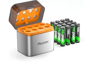 MUPOER AAA Rechargeable Batteries with Charger 16Pack,Battery Charger AA/AAA,Triple A Batteries Rechargeable Battery,3A High Capacity Solar Batteries 1100mAh 1.2V,Fast Charger for NiMH/Lithium Battery