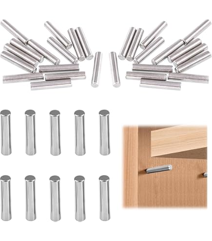 20 Pz Spine Di Centraggio Cilindriche In Acciaio GCR15 - Diametro 1mm/1.5mm, Lunghezze Multiple