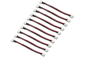 LINSYRC 10 Pièces Câble Extension d'équilibre Lipo 2S 3 Broches Adaptateur Prise Mâle à Femelle Connecteur JST-XH avec Fil de Silicone 15CM 22AWG (2S)