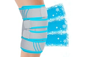 ‎GARMEE Kühlmanschette knie mit Klettverschluss, Groß Kühlpads Gel zu Knieschmerzen,Kalt Warm Kompresse Kühlpack für Knieersatzoperationen