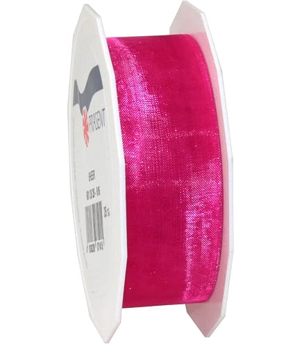 Ruban Décoratif Avec Fil Métal 15mm X 20m | Pour Cadeaux, Décoration, DIY | Couleurs Variées