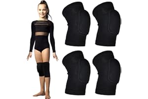 VEGENA Lot de 2 paires de genouillères pour enfants de 7 à 12 ans avec protection épaisse pour danse, VTT, handball, vélo, snowboard, scooter, football, lutte