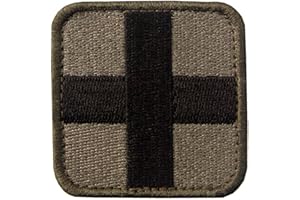 EMBTAO Tactical Medic Cross Army Morale ACU Embroidered Patch with Hook and Loop Tapes Multitan