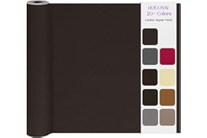 HOCOXW Patch de Réparation Cuir 160 X 40 cm, Simili Cuir Autocollant-Rouleau Adhesif Cuir-PU Patch Cuir Auto-adhésif Rénovation pour Canapé, Siège de Voiture, Sacs à Main, Vestes, Meubles.(Noir)