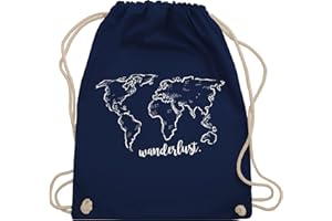 Shirtracer - Turnbeutel Rucksack - Sportbeutel bedruckt Geschenk - Wanderlust