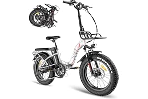 Fafrees 20" Bicicleta Electrica Plegable, 22.5Ah 48V/1080Wh Bicycle Electric, 4.0" Fat Bike Bici Electrica Ebike Adulto para Playa Nieve, Shimano 7 Velocidades, Oficial F20 MAX 2023 Nuevo