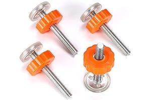 Rongrong 4 Packs Pressure Mounted Baby Gates Threaded Spindle Rods, Walk Thru Gates Accessory M10 x 10MM Screw Bolts Kit for Baby Gates Stair Gates Dog Gate Pet Gates (Orange)