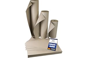 ‎KK VERPACKUNGEN KK Verpackungen Schrenzpapier 3 Rollen mit 50 cm Breite 250 lfm ca. 10 KG 80 g/m² Packpapier Füllmaterial Polsterpapier Verpackungsfüllstoff