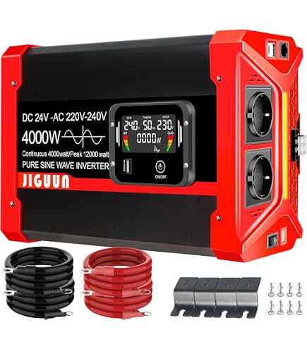 Convertisseur 24V 220V 4000W Yinleader - Onduleur Pur Sinus Avec USB Et Télécommande
