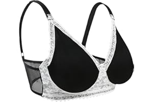 Vollence Sujetador de Masectomia Transparente Formas de Seno de Silicona Sujetador de Bolsillo de Prótesis Falsa para Travesti