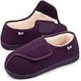 LongBay Women's Slippers, Wide Fit, Comfy and Cozy, Memory Foam Made, Indoor House Shoes for Diabetic Arthritis and Edema
