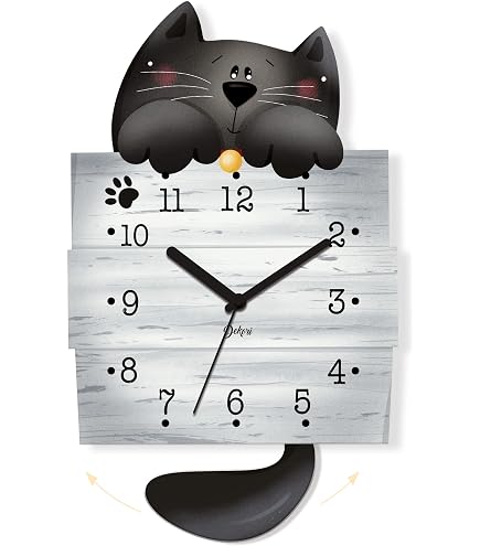 Orologio Da Parete In Vinile Con Gatto Dipinto - 30x30 Cm - Regalo Originale Per Amanti Dei Gatti, Decorazione Casa, Movimento Silenzioso Al Quarzo