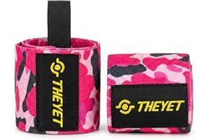 THEYET Bandes de Poignet Musculation | Wrist Wraps pour Crossfit, Gym et Powerlifting | Protection Poignet pour Femmes et Hommes, Haltérophilie, Calisthénie et Fitness | Bandeaux de Poignet de Sport