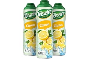 Teisseire Sirop de Citron pour Boisson Rafraîchissante, Cocktails, Bidon Recyclable (Pack de 3)