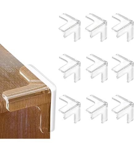 Protezioni Angolari Trasparenti In PVC A Forma Di T Da 8 Pezzi Per La Protezione Dei Bordi Degli Angoli Del Tavolo Da Scrivania Copertura Di Protezione Anticollisione Per La Sicurezza Del Bambino