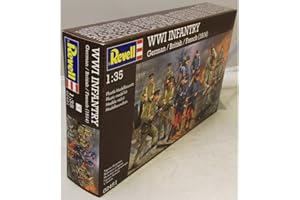 Revell 02451 Modellbausatz Figuren 1:35 - WWI INFANTRY German/British/French (1914) im Maßstab 1:35, Level 4, originalgetreue Nachbildung mit vielen Details