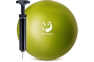 Slim Panda Ballon Pilates Petite,23 cm Anti-Slip Ballon de Gymnastique avec Pompe,Soft Yoga Ball Équilibre pour,Fitness,Entraînement à l'équilibre (Buse Anti-Fuite
