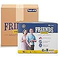 Friends Premium Adult Diapers Pants Style - 80 Count (Large) with odour lock, Unisex, Leakproof, Elastic Waist and Anti-Bacterial Absorbent Core - Waist Size 30-56 inch; 76-142 cm