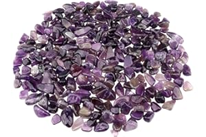 GINOJEX 435g Fish Tank Kies natürliche Amethyst zerkleinert Kristall Quarz Masse poliert unregelmäßig geformt für Aquarium dekorative Vase Füller saftige Steine