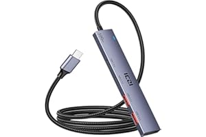 ICZI Hub USB C 3.2 10Gbps 4 Porte Sdoppiatore Adattatore 120cm con 2*USB-A e 2*USB-C Compatibile con Macbook Air/Pro, Laptop, Surface, Galaxy S25, iPhone 16