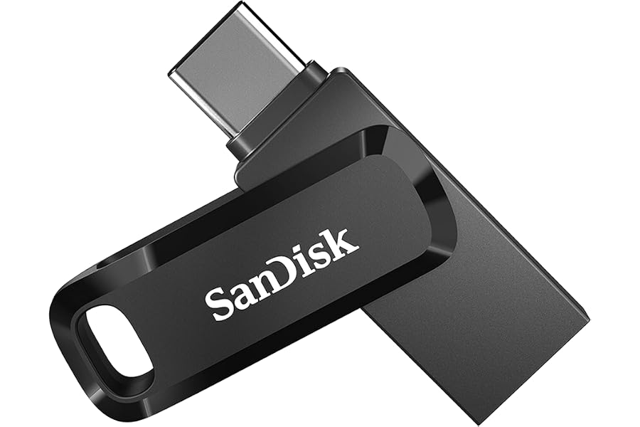Produktabbildung zu SANDISK Ultra Dual Drive Go USB Type-C & Type A, 128 GB (Android Smartphone Speicher, USB Type-C & Type-A-Anschluss, 400 MB/s Lesegeschwindigkeit, Nutzung als Schlüsselanhänger möglich) Schwarz
