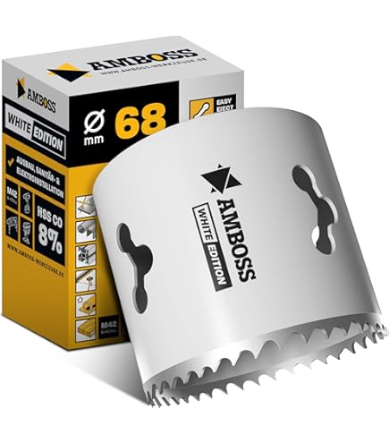 HSS Bi-Metall Lochsäge Metall Bohrkrone 68 Mm Dosen Bohrer Loch Fräser PROFI E - Foto 8