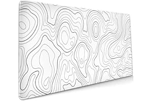 ZIOFY Large Gaming Mouse Pad with Stitched Edges, Table Mat Large Size, Improved Precision and Speed, Extended XL Mousepad with Anti-Slip Base, Cool Desk Pad for Keyboard and Mouse 31.5 x 11.8 in White.