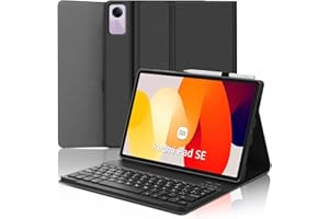 SENGBIRCH Funda con Teclado XIAOMI REDMI Pad SE Tablet - Teclado Bluetooth magnético Desmontable con Puerto de Carga Type-C para XIAOMI REDMI Pad SE Tablet, Negro