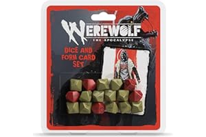 RENEGADE GAME STUDIOS Werewolf: The Apocalypse 5th Edition Gioco di ruolo, set di dadi e carte di forma, accessorio RPG, contiene 17 dadi e 5 carte