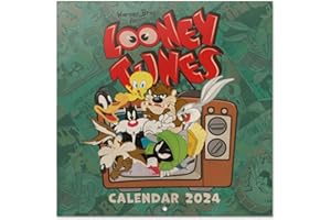 Grupo Erik: Calendario 2024 da Muro Looney Tunes + Poster Regalo incluso, 12 mesi, 30x30cm FSC®, ideale come Calendario 2024 da parete, Calendario famiglia 2024, Calendario bambini 2024