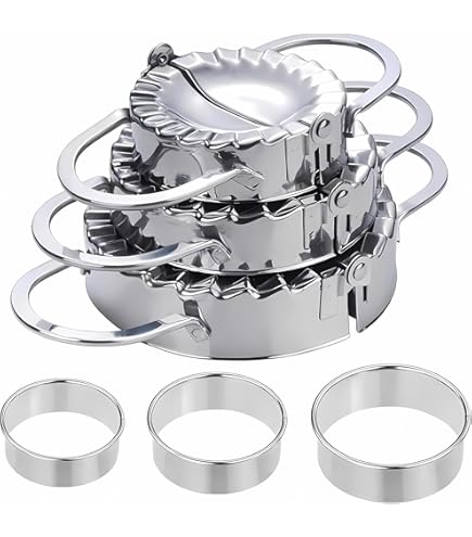 Set Stampo Per Ravioli In Acciaio Inox - 7 Pezzi, 3 Dimensioni, Per Casa E Negozi