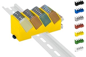 SHELLY HUTSCHIENENHALTER PW3D Supporto per guida guida "Quadro" per Shelly-Mini DIN Rail Bracket (35 mm) (giallo)