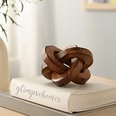 Glimpse Homes Triple Knot Wooden Accent Piece (Small, 4.5 x 3 inch)