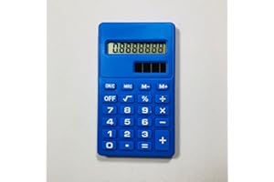 OPEMG Blue Mini Basic Standard Calculators Digital Desktop Calculator, Solar Power Smart Pocket Size Basic Office Calculators for Home School Office Calculator