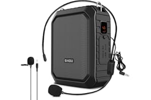 RESPONSEBRIDGE Voice Amplifier with Lapel Microphone/Microphone Headset-18W Waterproof Megaphone Speaker Pa System with 2 Mics, Bluetooth 5.0 Portable Microphone and Speaker for Teachers Elderly Tour Guide ect