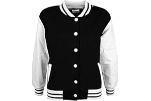 A2Z 4 Kids Baseball Contrast Jacket Varsity Style Coat B.B Stand Collar Long Sleeves Sports Activewear New Casual Fashion Unisex Girls Boys Age 2-13 Years