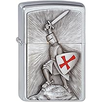 Zippo - Windproof Lighter, Crusade Victory, Brushed Chrome