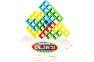 Deyaah 48Pcs Tetra Tower Balance Game, Stacking Blocks Games, Balancing Swing Stacking Fun Toys Building Blocks for Family Games,Travel, Parties,Team Building Blocks Toy