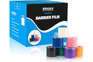 ‎EMALLA EMALLA Barrierefolie 1200 Blatt Selbstklebende Schutzfolie Tattoo Maschine Folie Staubdicht Klebeband für Tattoo Zubehör Zahnpflege(Weiß)