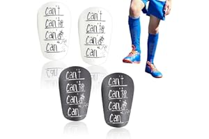 Mrltau 2 Paar Mini Schienbeinschoner Can't,Mini Shinpads,Schienbeinschoner Klein,Schienbeinschoner Fußball Herren, Fußball Geschenke für Jungs,Fußball Sachen,Fussball Geschenke Jungen,Fussball Sachen
