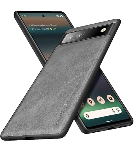 Stylische Handyhülle Für Google Pixel 6A – Mit Metall-Leder-Optik, Erhöhten Kanten Und Glitzerndem Design In Orange