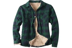 DUOHROPKE Camisa térmica de leñador para hombre, forrada con capucha, de forro polar de peluche, camisa de franela de manga larga, con cremallera, a cuadros, camisa con capucha, chaqueta de leñador, camisa